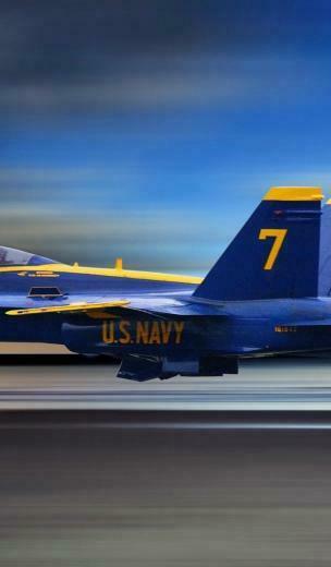 Blue Airplanes Angels Widescreen Wallpaper