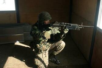 M249 Saw Machine Weapon Gun Military Soldier D Wallpaper