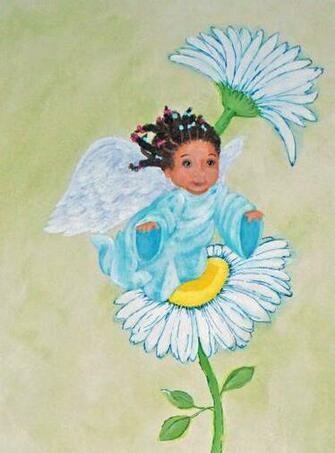 African American Baby Angels Black Angel Painting