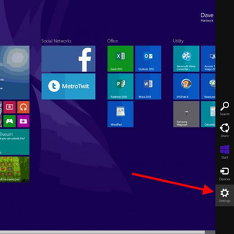 To The Start Screen Click On Personalize Open Options Panel