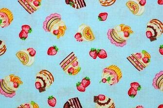 On Blue Background Japanese Fabric Photo By Kawaii Collections