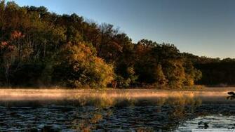 Tinge Of Fall Jensen Lake Lebanon Hills Park Eagan Minnesota Wallpaper