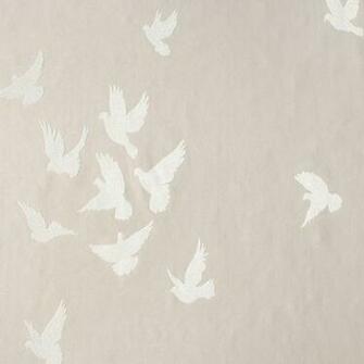Bella Beaded Glass Bead Birds Walls On Light Cream