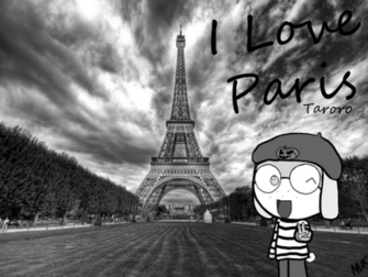 Taroro In Paris Black And White Wallpaper By Mukuro Chan Chi