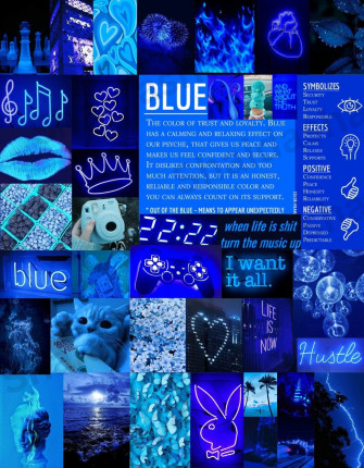 Neon Blue Aesthetic Wallpaper