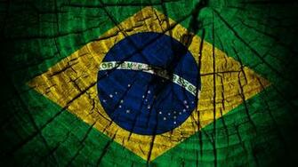 Brazil Flag On Wood HD Wallpaper