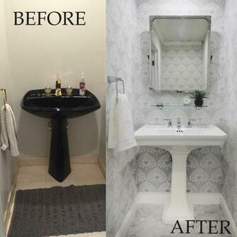 Somewhere Lately My Powder Room Before After