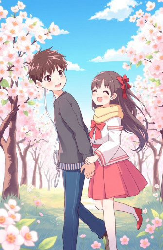 Cute Anime Couple Wallpaper