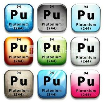 An Icon Showing The Chemical Plutonium On A White Background