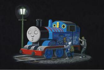 Stencilrevolution Banksy Art Prints Thomas The Tank Engine