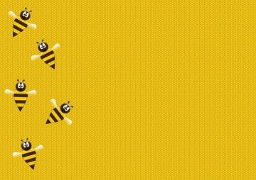 Cartoon Bees On A Honeycomb Background Stock Photo Bee