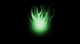 Green Flame Background By Workbookdrawings