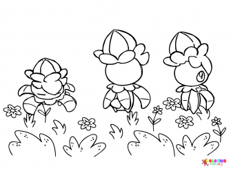 Fomantis With Flower Coloring Wallpaper