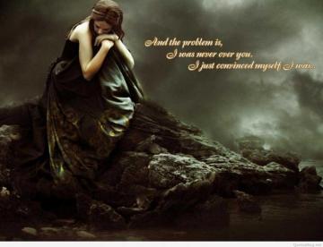 Best Sad Love Quotes HD Wallpaper Girl In Night