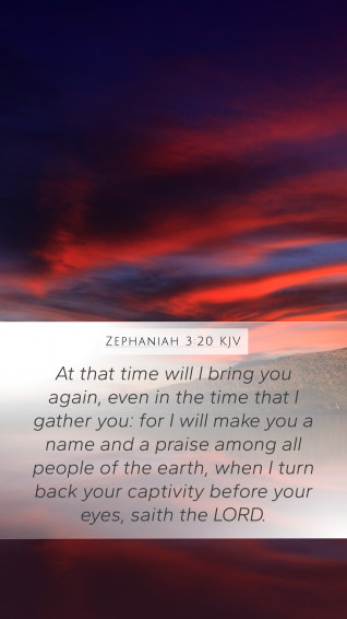 Zephaniah Kjv Mobile Phone Wallpaper At That Time Will I