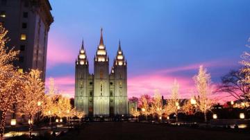 Wallpaper Usa Utah New Year Christmas Temple Salt Lake