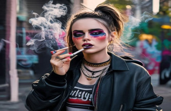 Girl Smoking Wallpaper