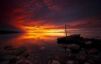 Wallpaper Antelope Island Sunset Utah Stat Park