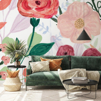 Bloom Baby Wall Mural Art Lime Lou