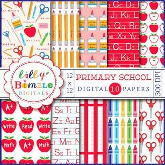 Primary School Digital Papers Background