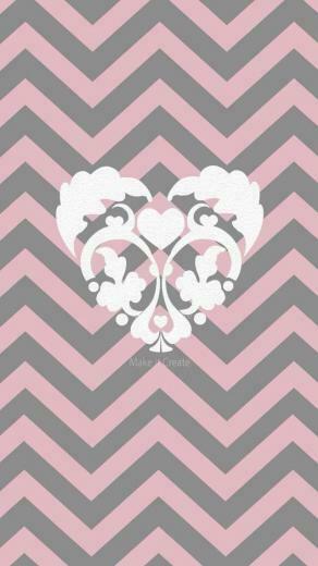 Pink Gray White Chevon Paisley Wallpaper Chevron