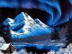 Paintings Mountains Snow Bob Ross Artwork
