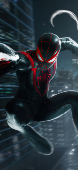 4k Spider Man Miles Morales iPhone Xs