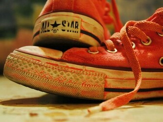Red Converse All Star Wallpaper Stock Photos