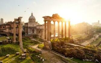 Column Arch Church Morning Sun Sunrise City Architecture