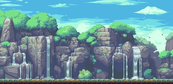 Waterfall Background Icon Pixel Art Buddy Icons Forum Avatars