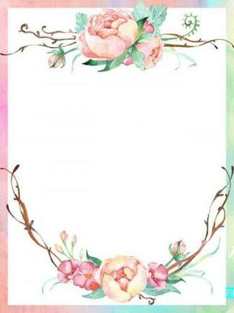 Colored Lace Border Background Watercolor Graphics Flower