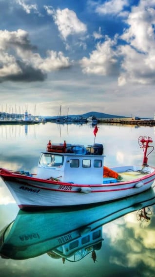Boats On Marina iPhone Wallpaper Nature Boat