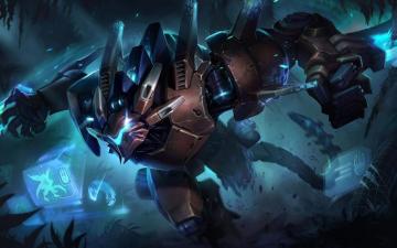 League Of Legends Video Game Mecha Rengar Skin Spotlight Desktop