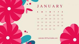 January Calendar Desktop Wallpaper