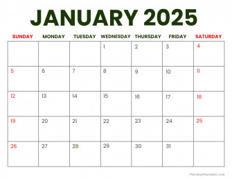 January Calendar Wallpaper