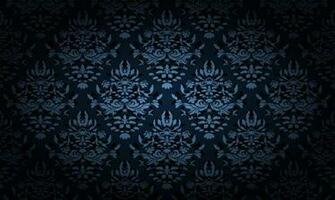 Blue Damask Background Vector