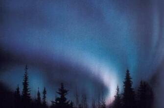 Blue Northern LightsHD Wallpaper