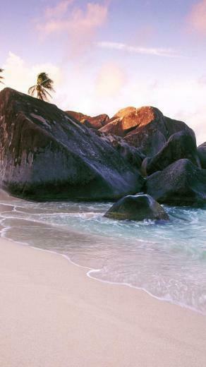 Virgin Gorda Island At Sunset British Islands West Indies