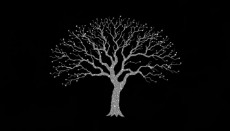 Black And Silver Tree Wallpaper