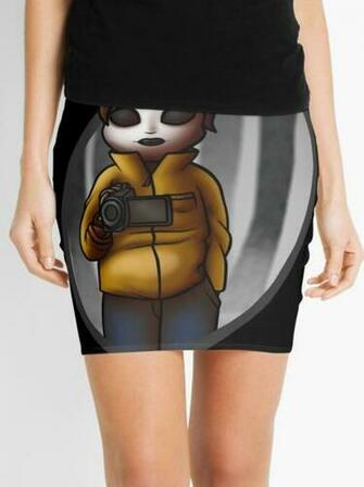 Masky Background Mini Skirt By Vanum Chan