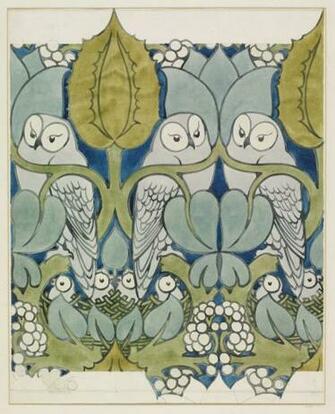 Vooysey Owl Wallpaper S Textiles Pattern Embelishment