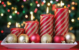 Christmas Candles HD Wallpaper Holiday