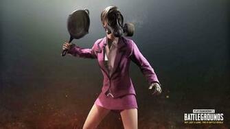Pubg Pink Skirt Tuxedo And Gas Mask UHD 4k Wallpaper