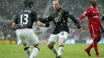 Wallpaper Football Field Rain