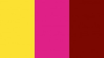 Banana Yellow Barbie Pink And Barn Red Solid Three Color Background