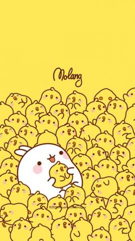 Molang Piu Wallpaper Kawaii
