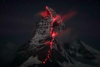 How A Photographer And Team Of Climbers Lit Up The Matterhorn