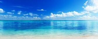 Wallpaper Sea Beach Horizon Sand Tropics Dual Monitor