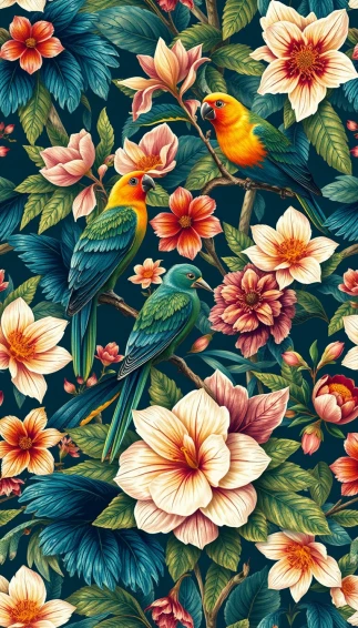 Birds Of Versailles Wallpaper