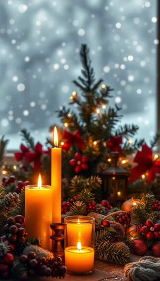 Candles Christmas Wallpaper